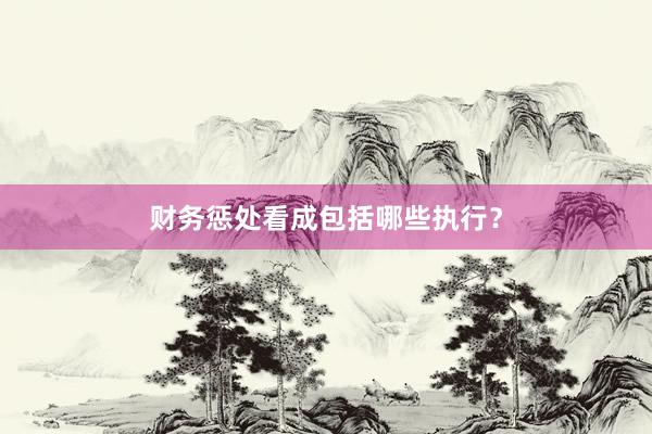 财务惩处看成包括哪些执行？
